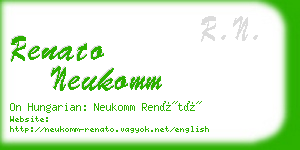 renato neukomm business card